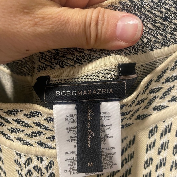 BCBGMaxAzria Striped Mini Dress Bodycon - Picture 3 of 3